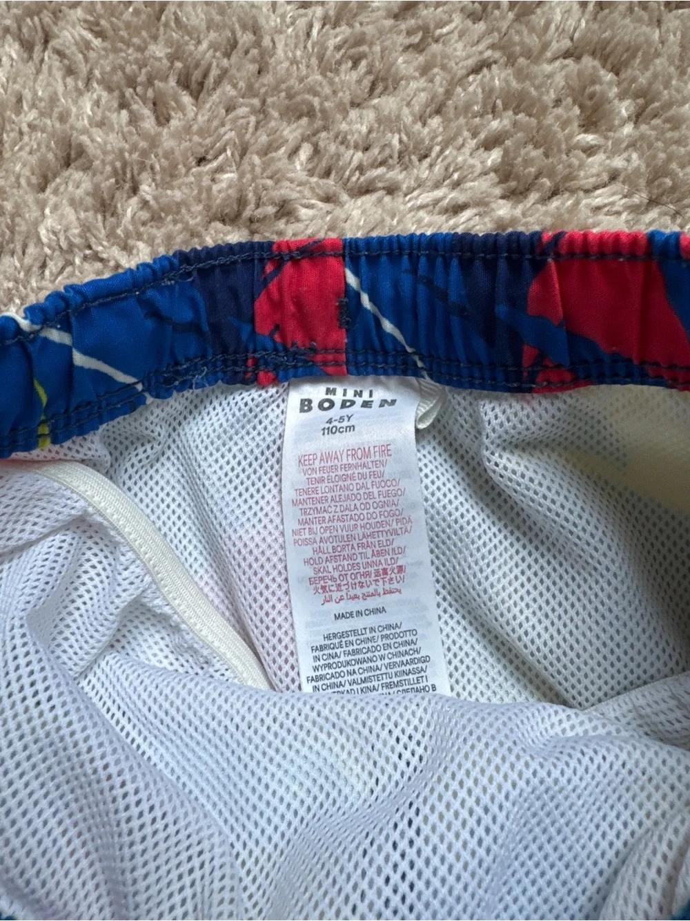 Mini Boden swim shorts